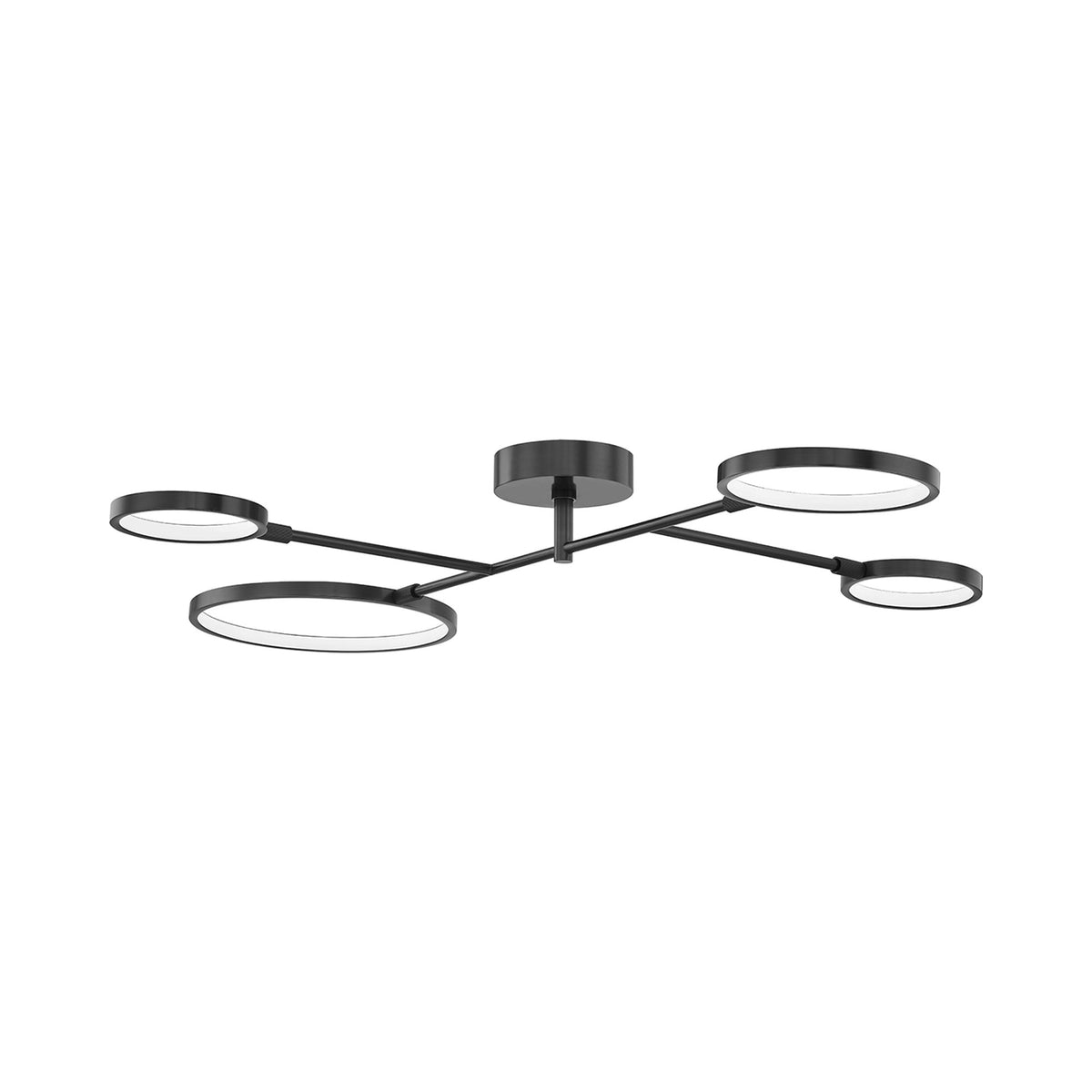 Saturn LED Flush Mount Ceiling Light in Old Bronze.