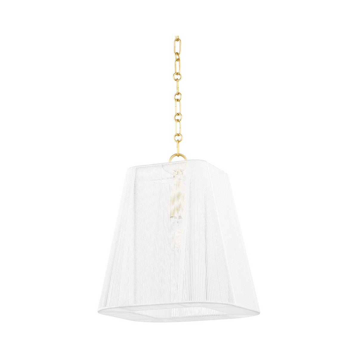 Verona Beach Pendant Light in Small/Aged Brass.