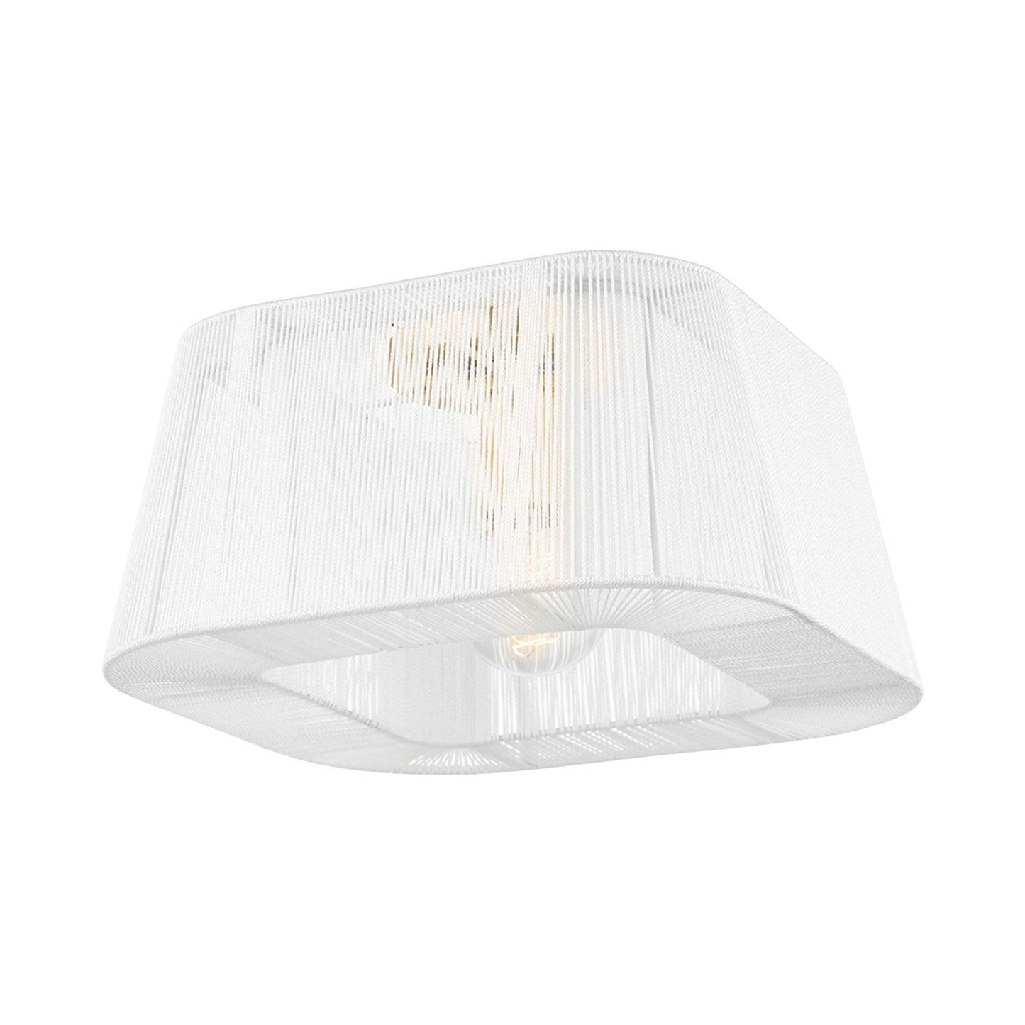 Verona Beach Semi Flush Ceiling Light in Aged Brass.