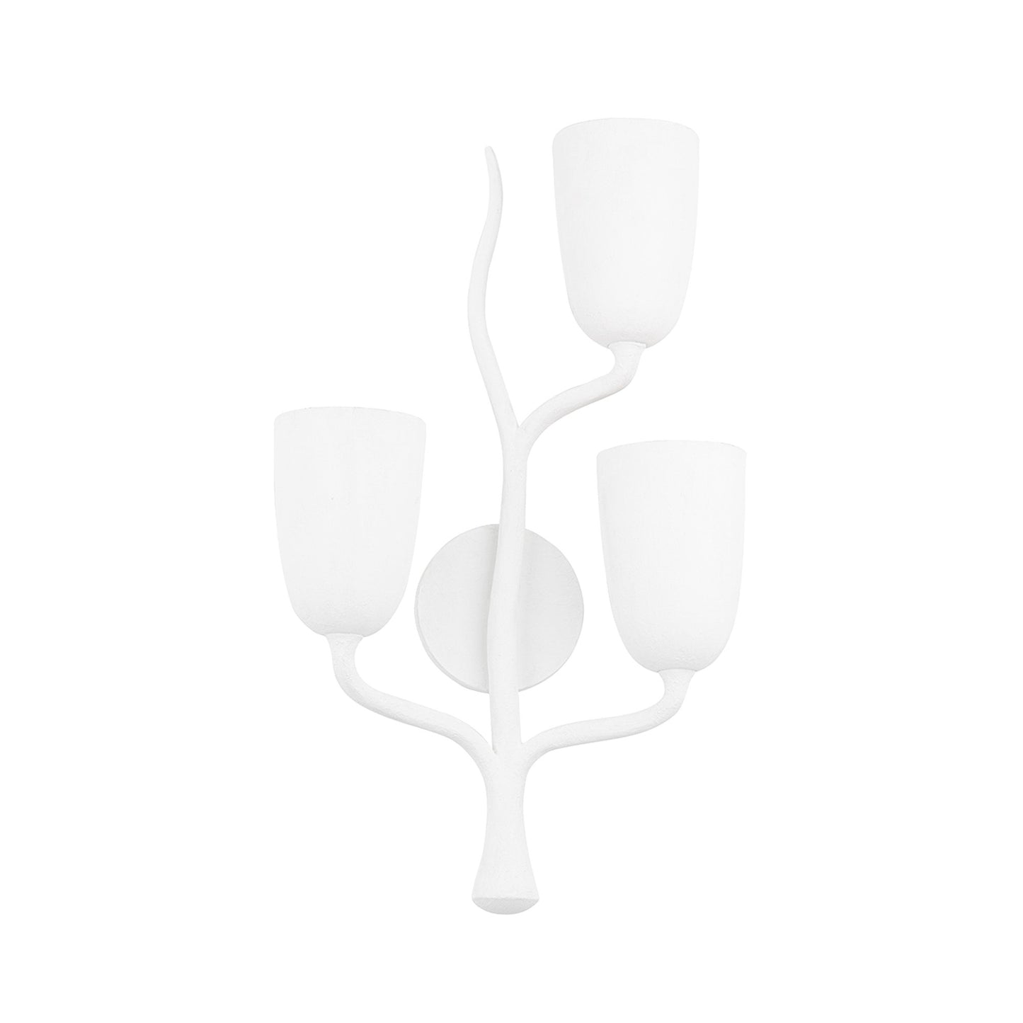 Vine Wall Light in White Plaster (Right Orientation).