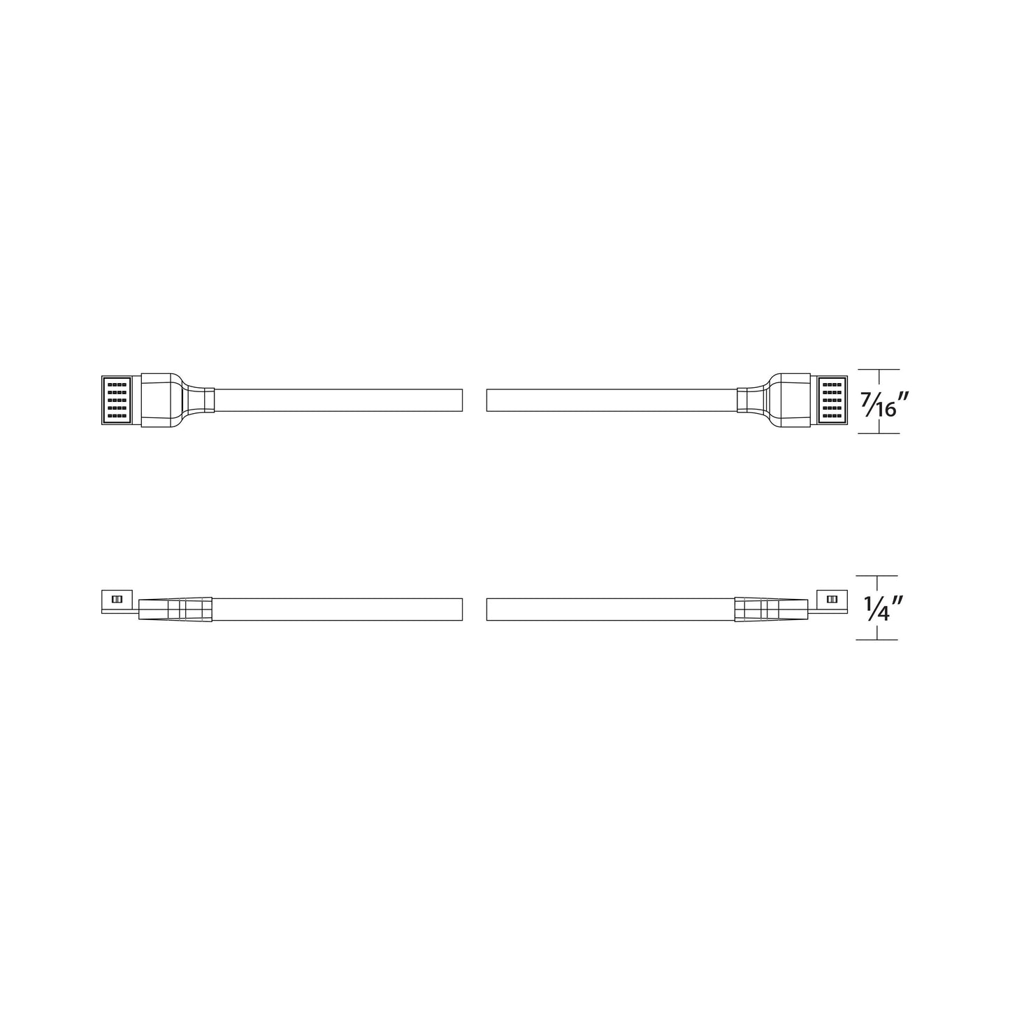 InvisiLED CCT IN Wall Rated Joiner Cable - line drawing.