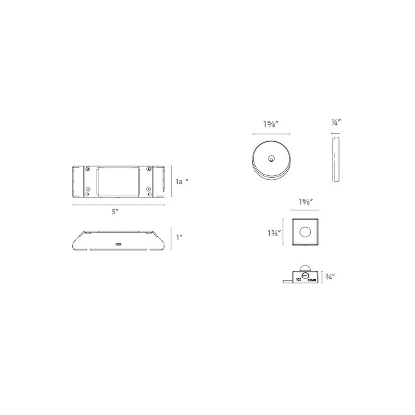 InvisiLED Touch On/Off and Occupancy Sensor - line drawing.