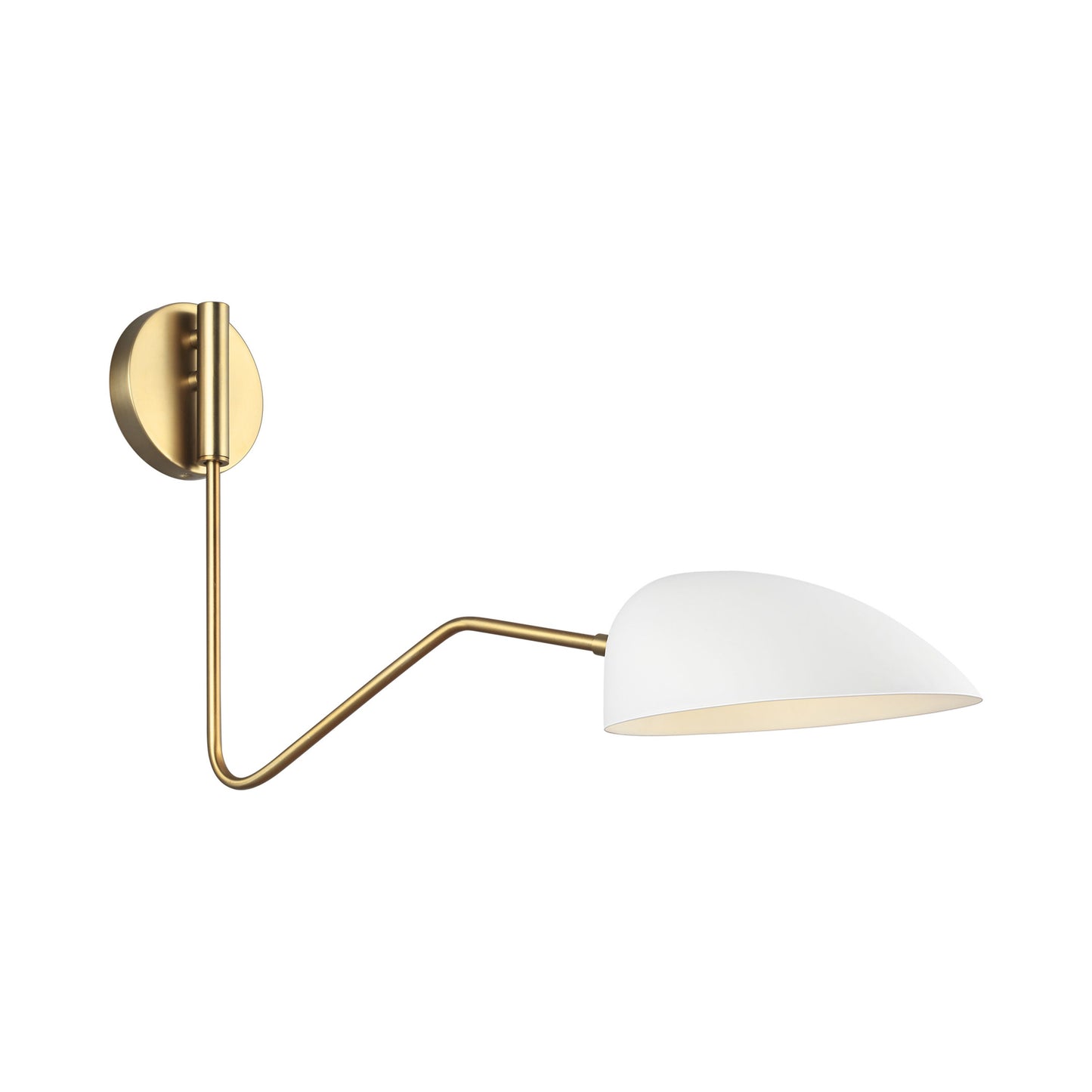 Jane Adjustable Wall Light in Matte White.