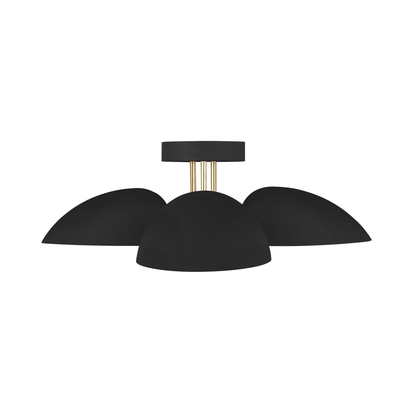 Jane Semi Flush Mount Ceiling Light in Midnight Black.