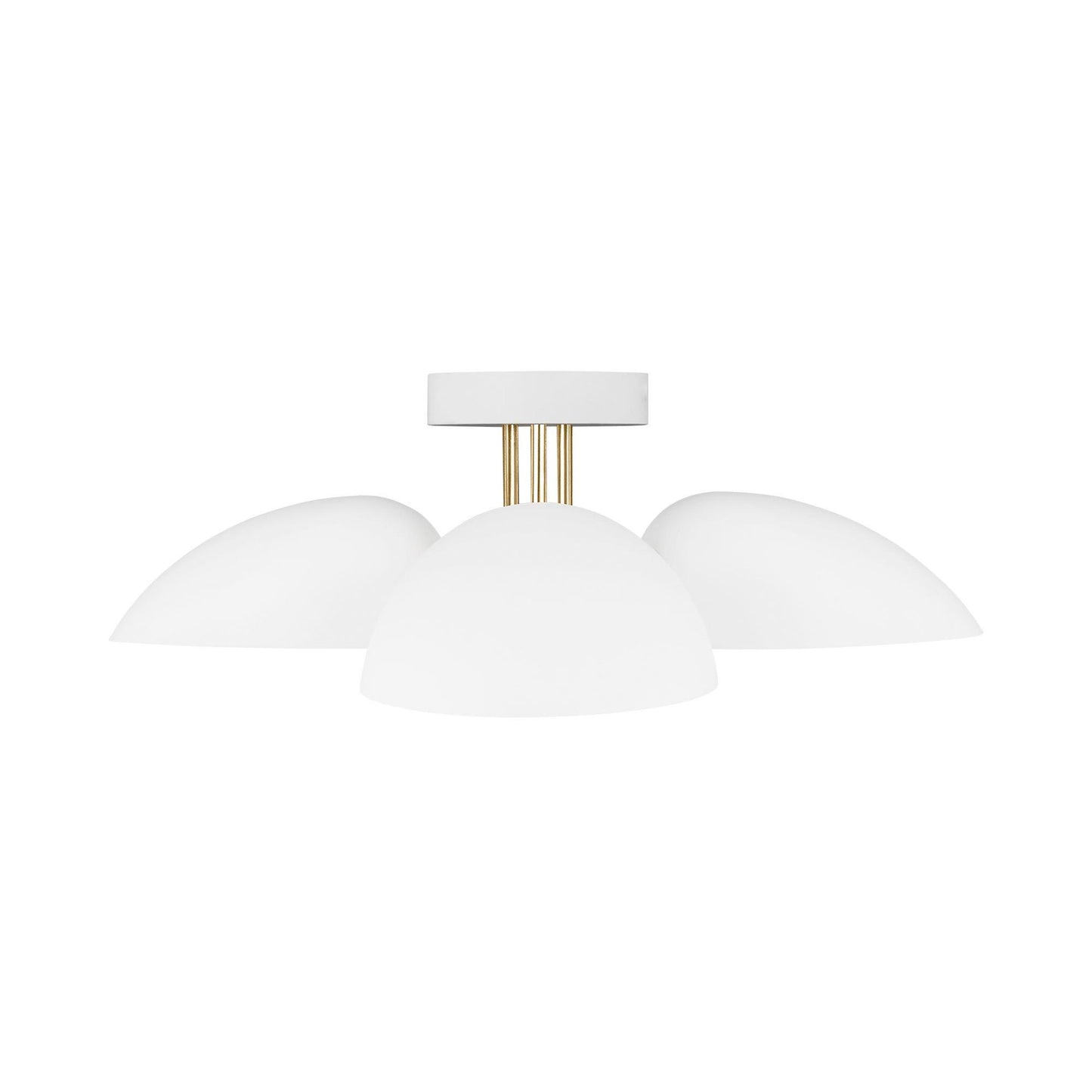 Jane Semi Flush Mount Ceiling Light in Matte White.
