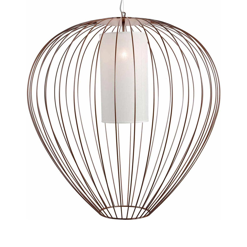 Cell Outdoor LED Pendant Light in Glossy Bronze (33.07-Inch).