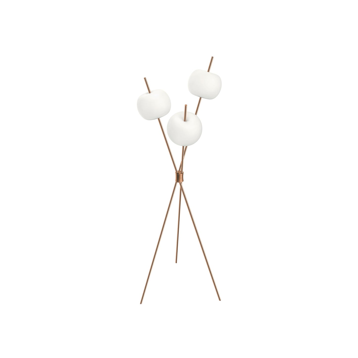 Kushi LED Floor Lamp in Copper.