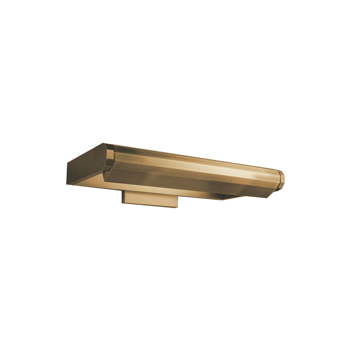 Kent LED Swing Arm Wall Light in Aged Brass (Small).