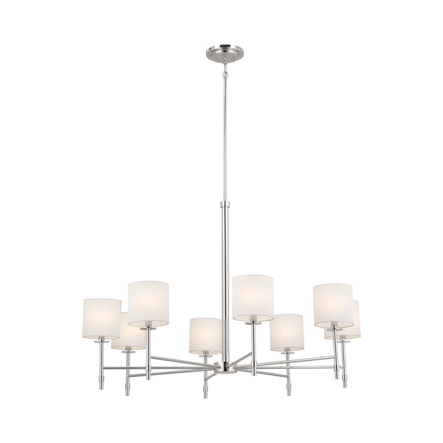 Ali Chandelier in Polished Nickel (8-Light).