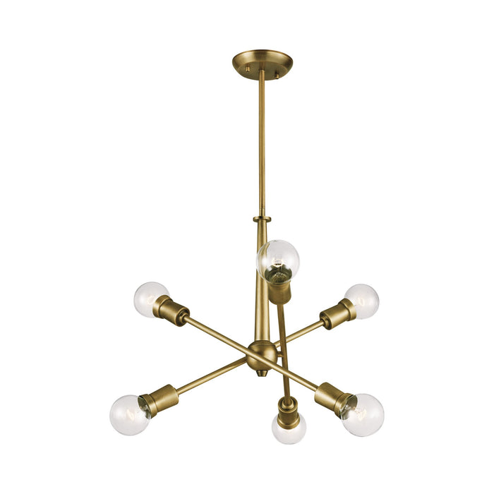 Armstrong Chandelier in Natural Brass (6-Light).