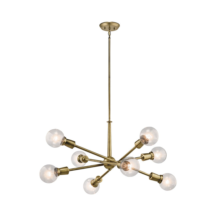 Armstrong Chandelier in Natural Brass (8-Light).