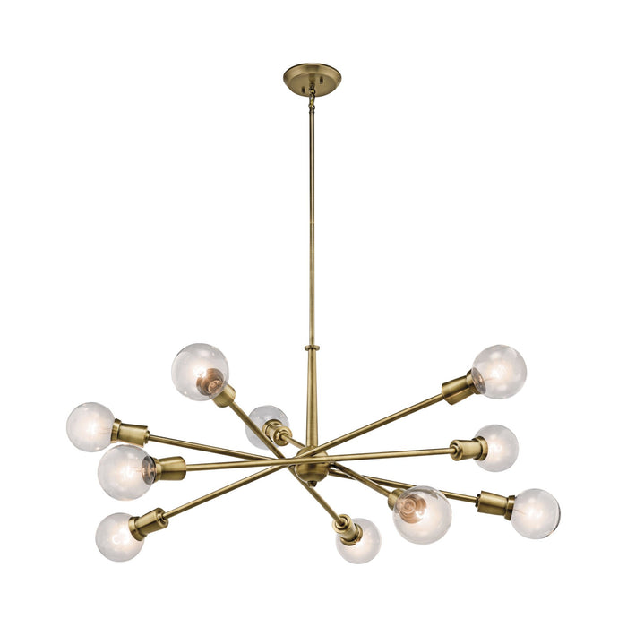 Armstrong Chandelier in Natural Brass (10-Light) .