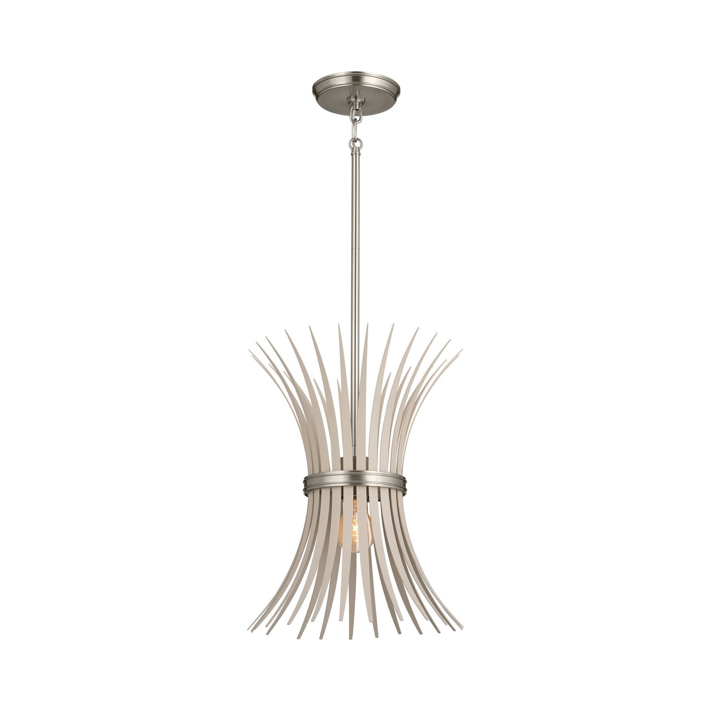 Baile Pendant Light in Brushed Nickel.
