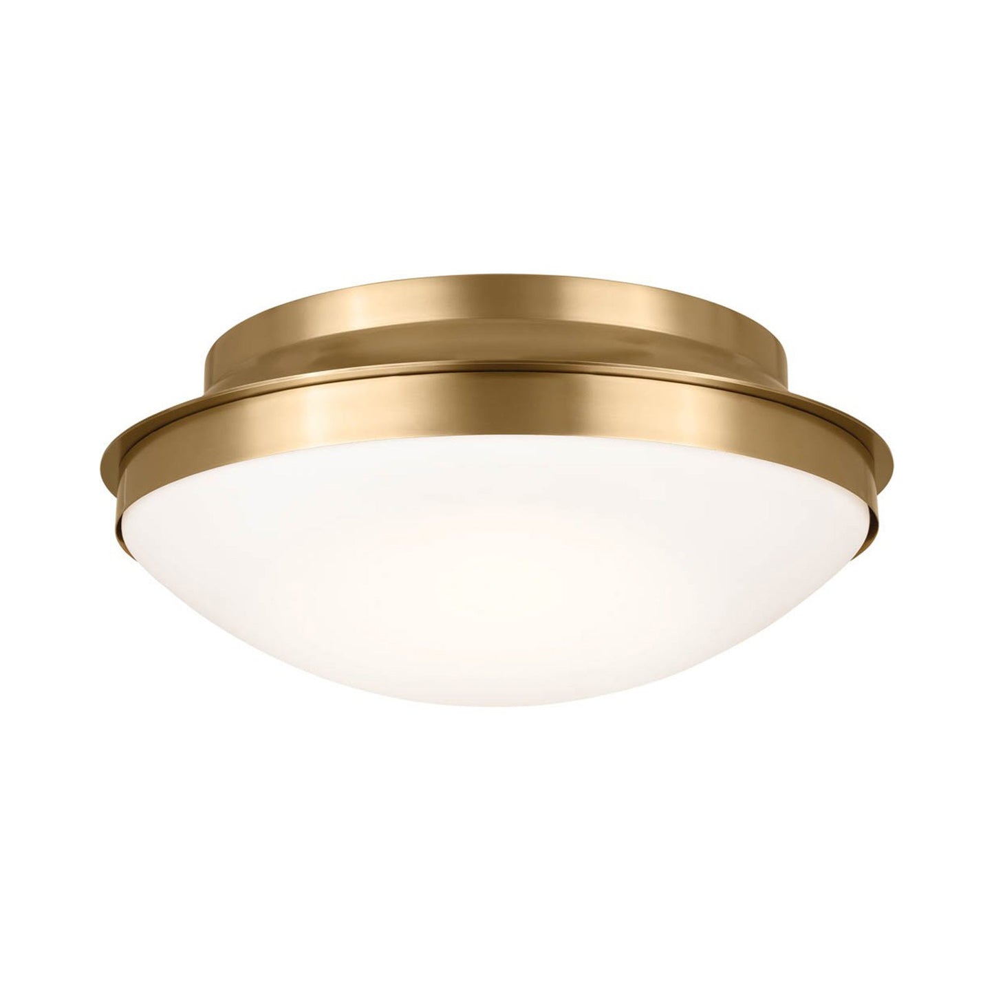 Bretta Flush Mount Ceiling Light in Brushed Natural Brass (3-Light).