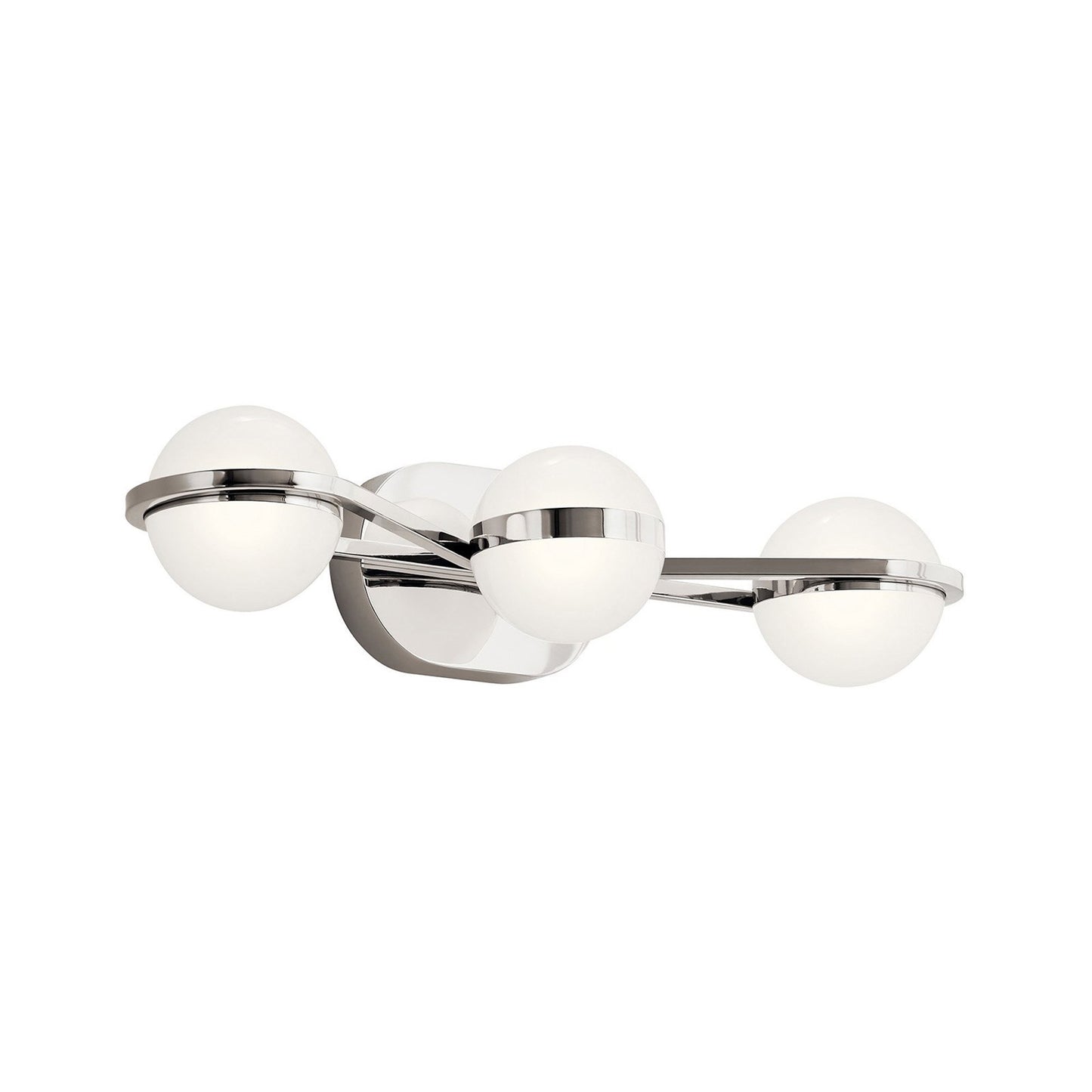 Brettin LED Bath Vanity Wall Light in Polished Nickel (3-Light).