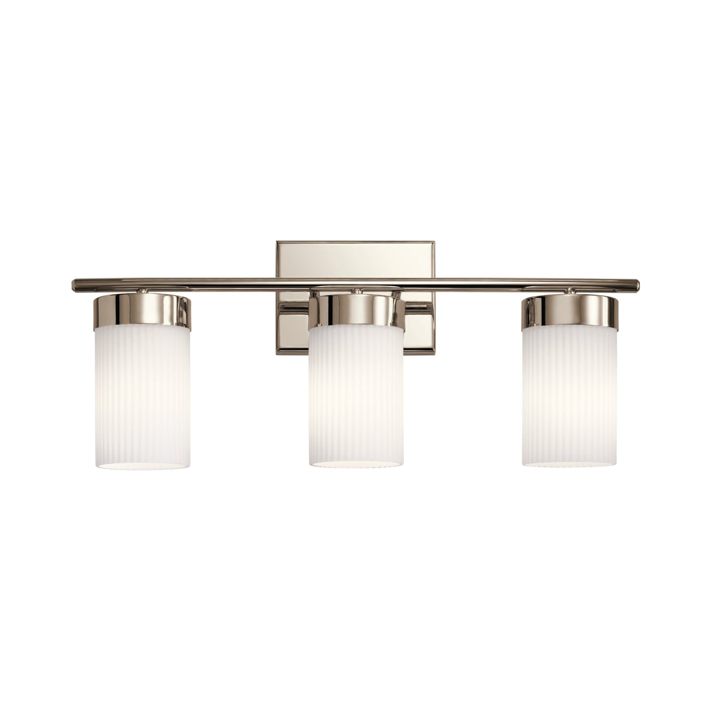 Ciona Bath Vanity Light in Polished Nickel (3-Light).