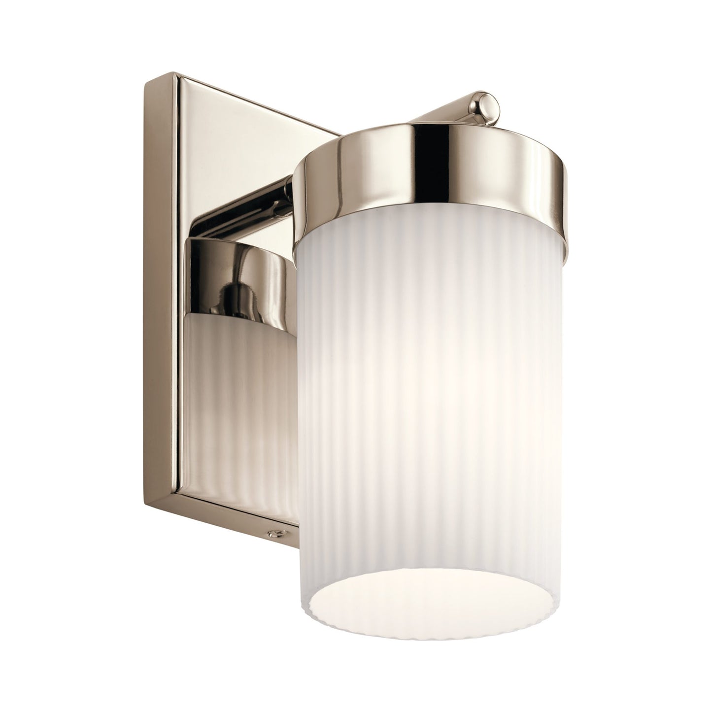 Ciona Wall Light in Polished Nickel.