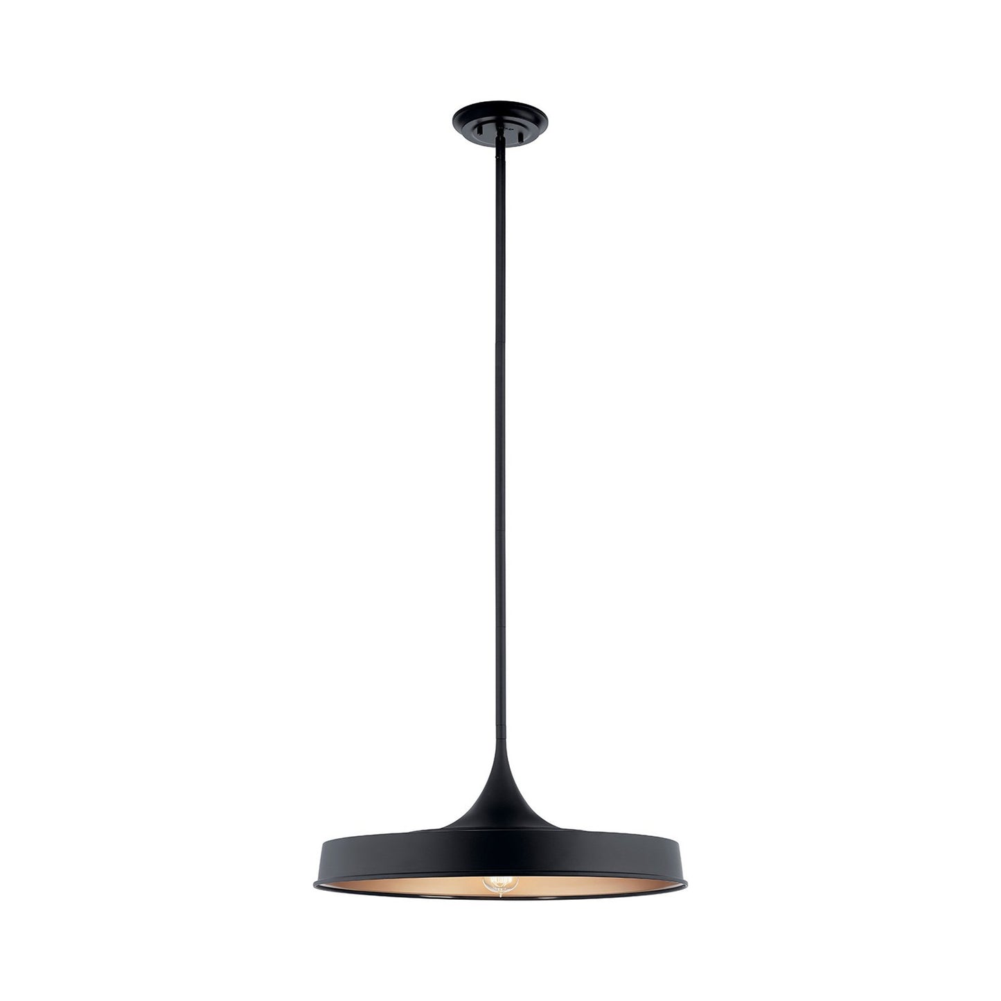 Elias LED Convertible Pendant Light in Black (Small).