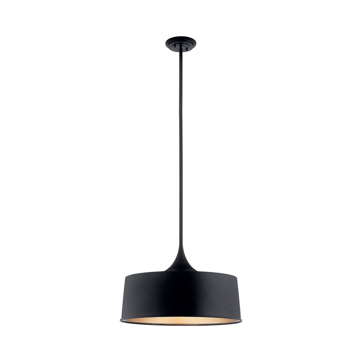 Elias LED Convertible Pendant Light in Black (Large).