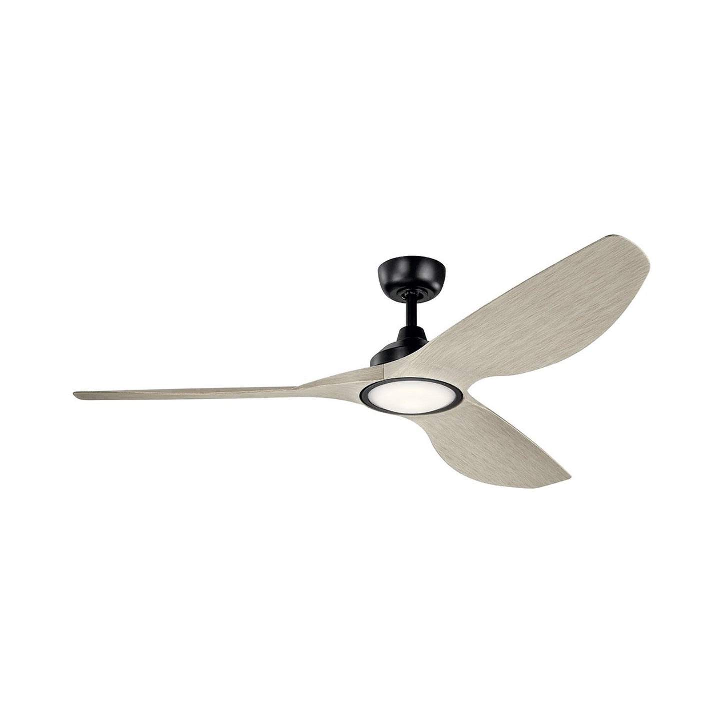 Imari LED Ceiling Fan in Satin Black.