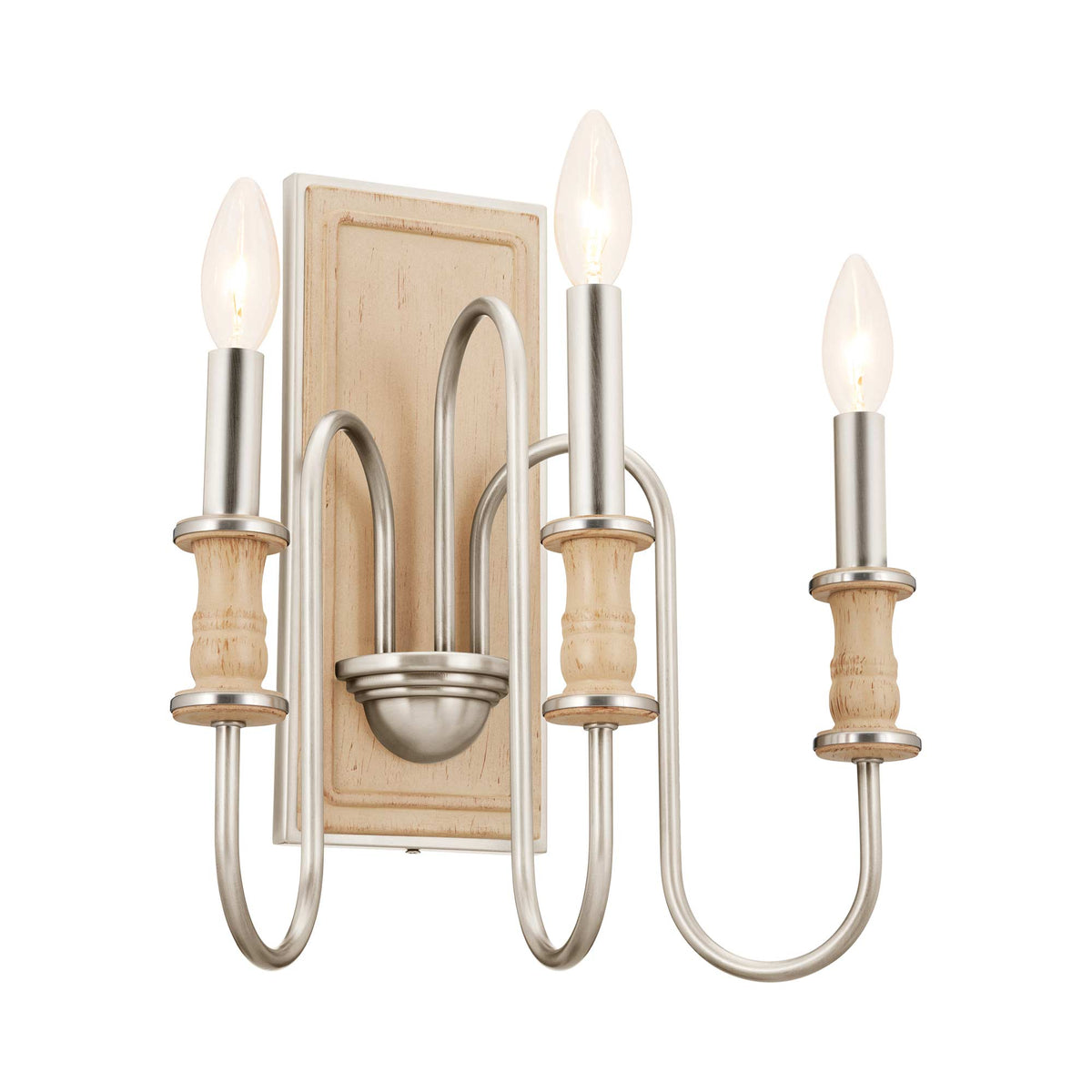 Karthe Wall Light in Brushed Nickel.