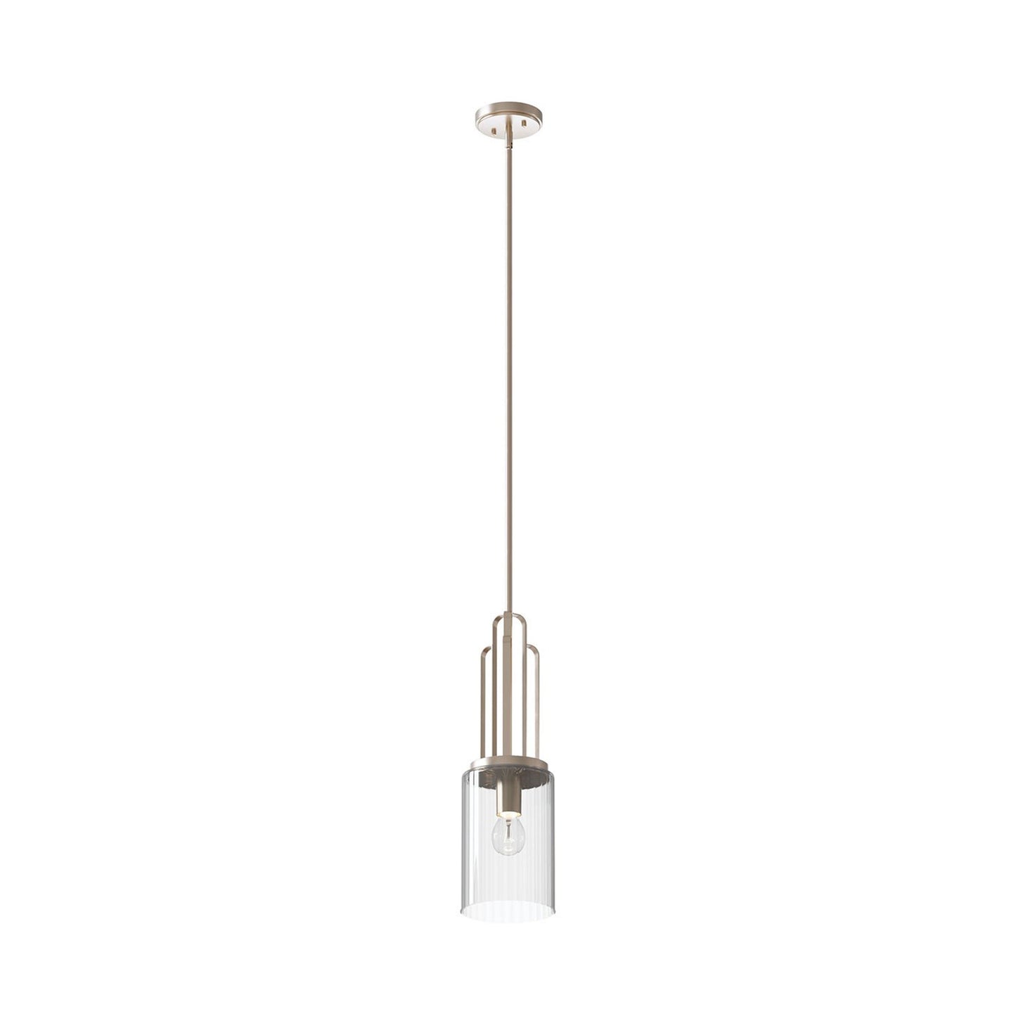 Kimrose Mini Pendant Light in Polished Nickel.