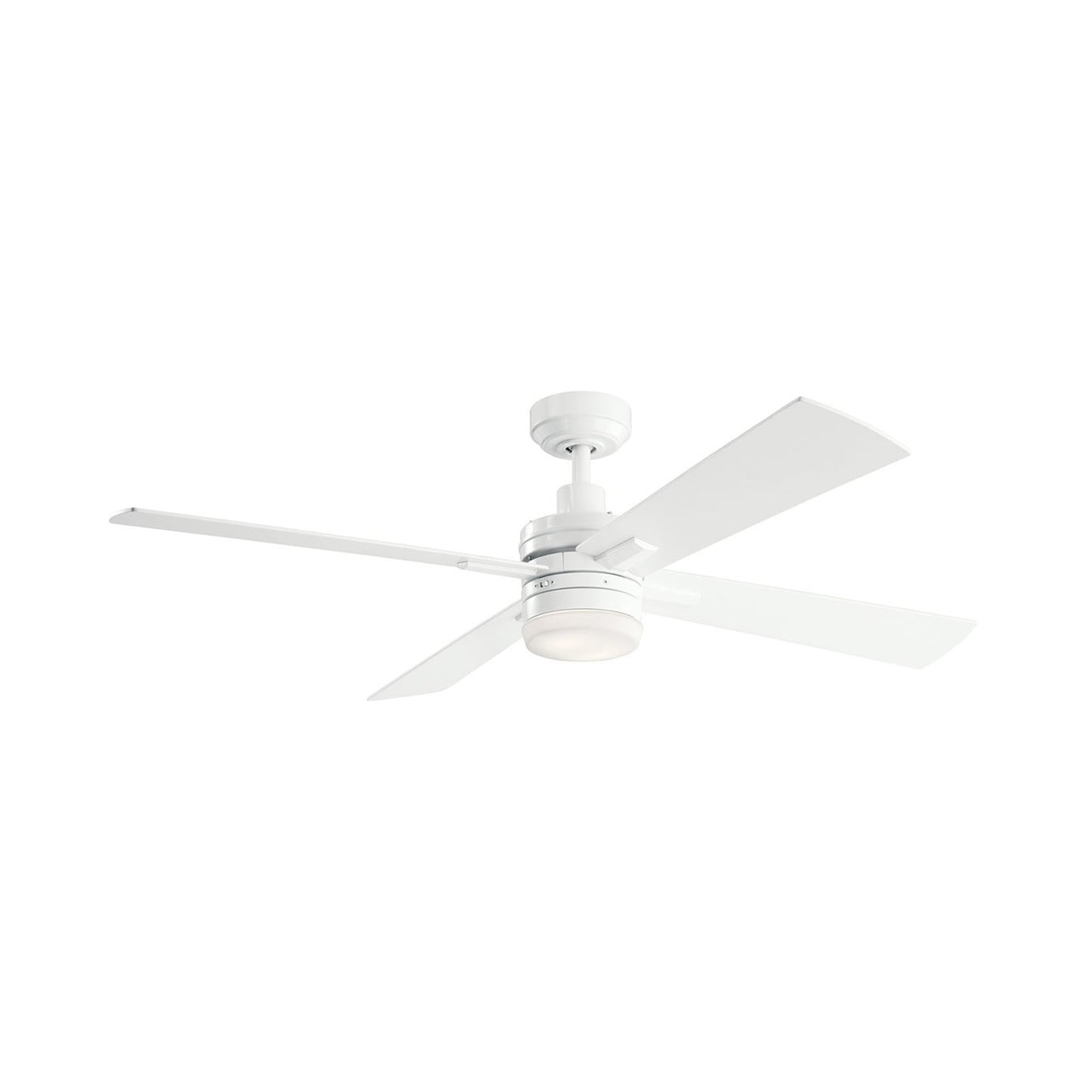 Lija LED Ceiling Fan in White.