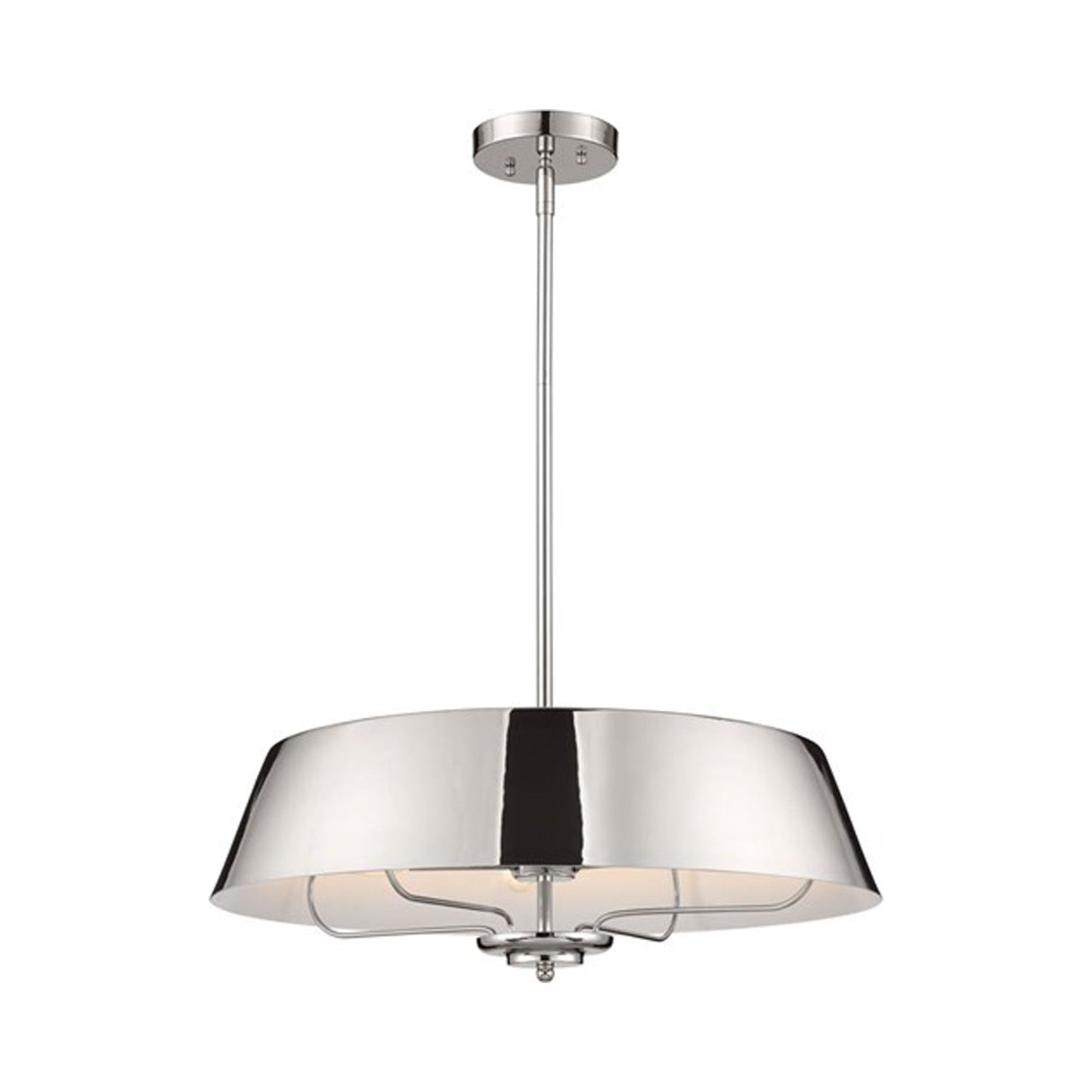 Luella Pendant Light in Polished Nickel (4-Light).