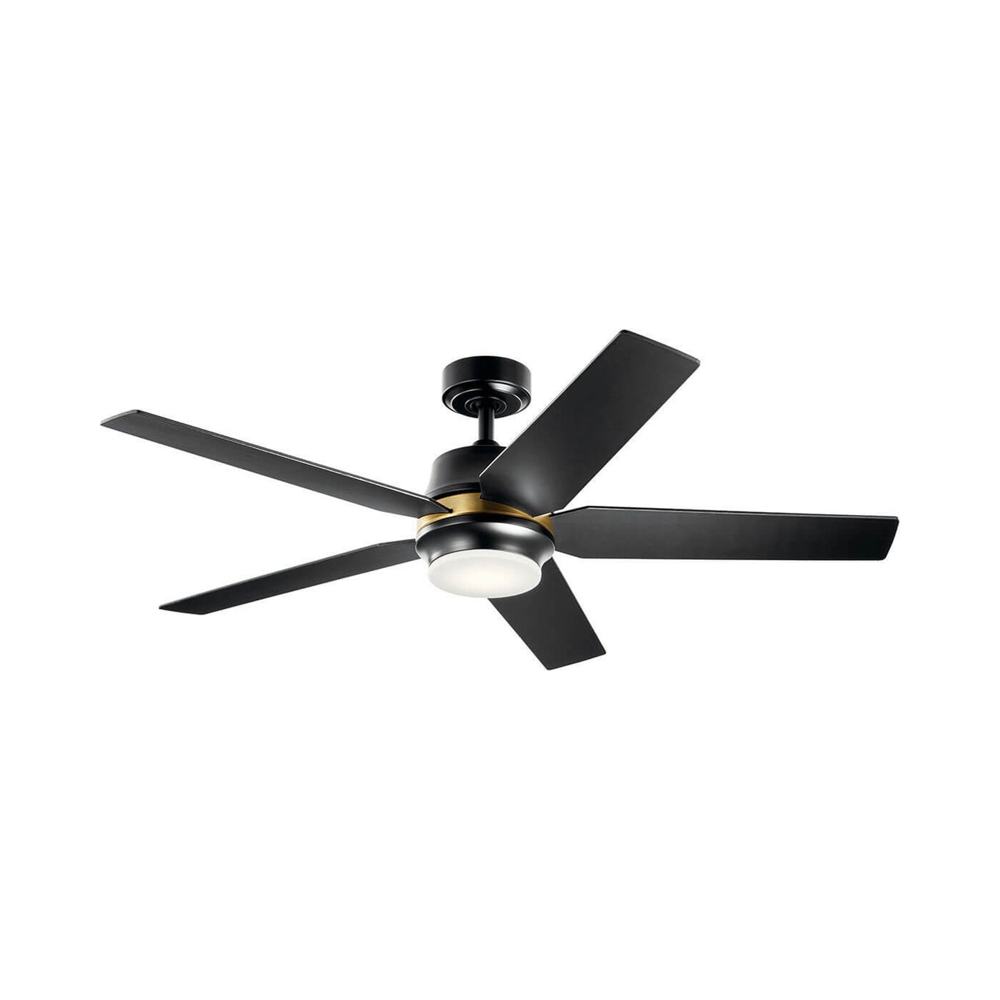 Maeve LED Ceiling Fan in Satin Black.