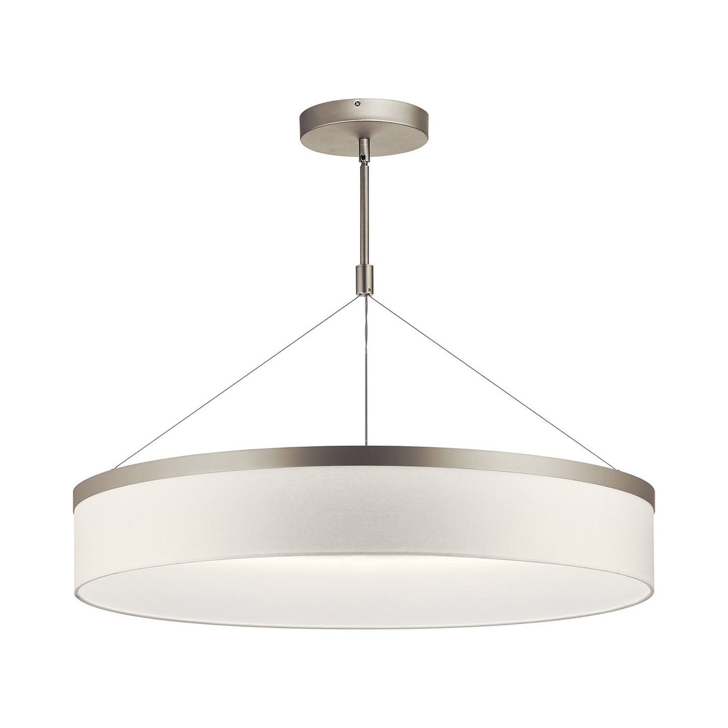 Mercel LED Pendant Light in Satin Nickel (Large).