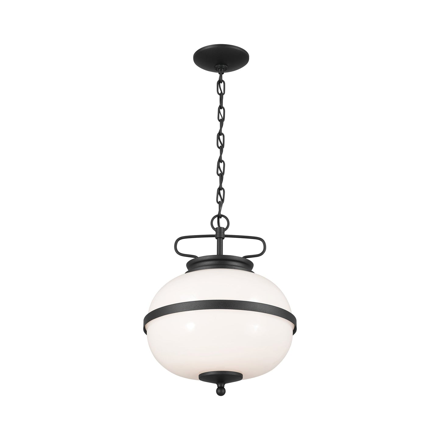 Opal Pendant Light in Textured Black.