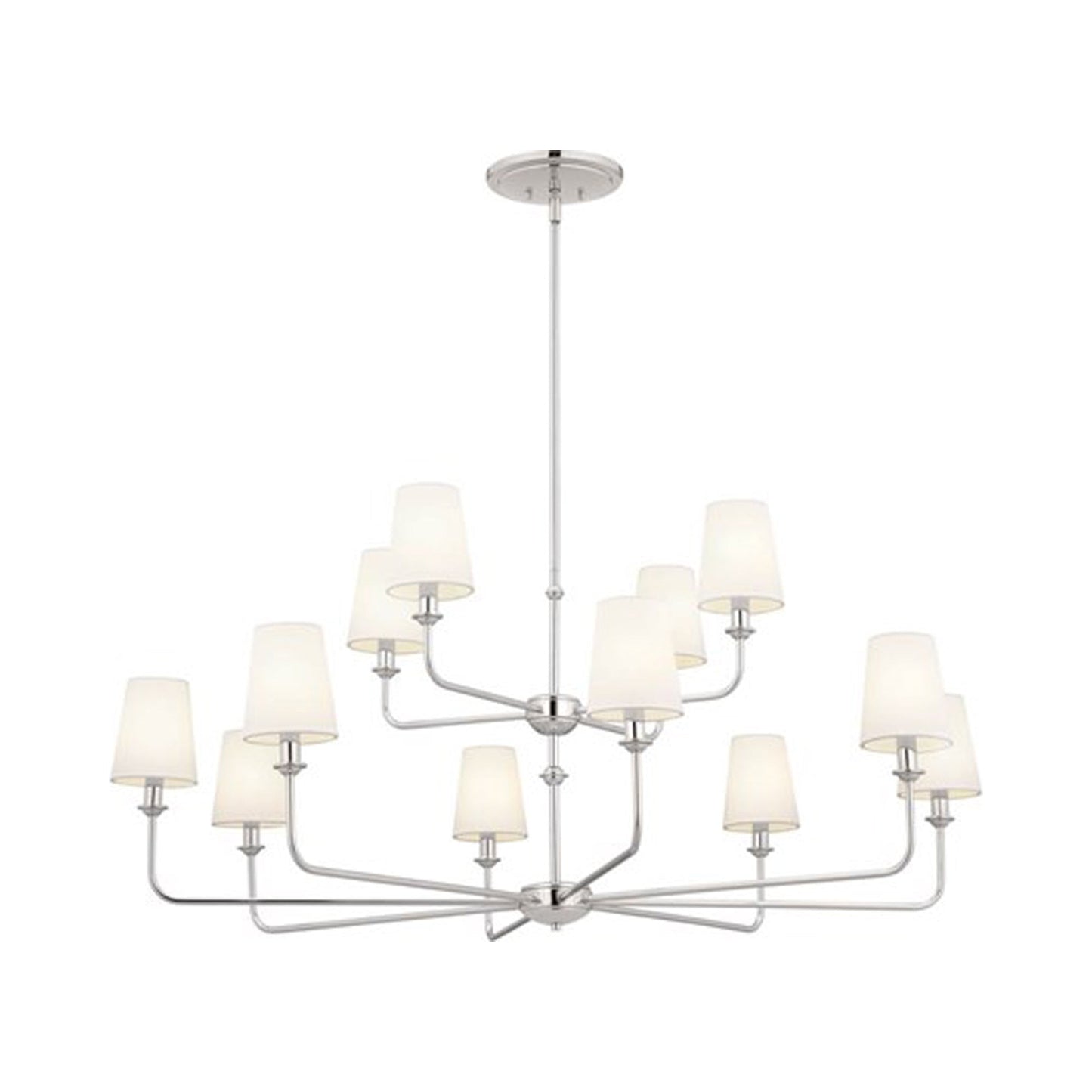 Pallas Chandelier in Polished Nickel (12-Light).