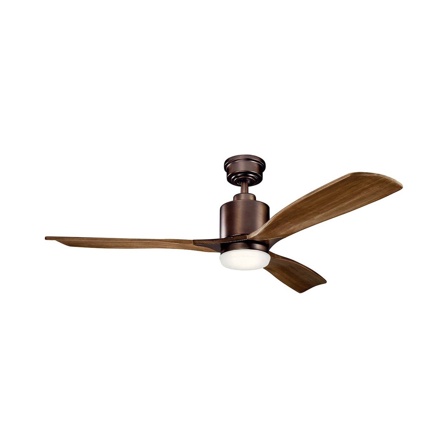 Ridley II LED Ceiling Fan in Oil Brushed Bronze.