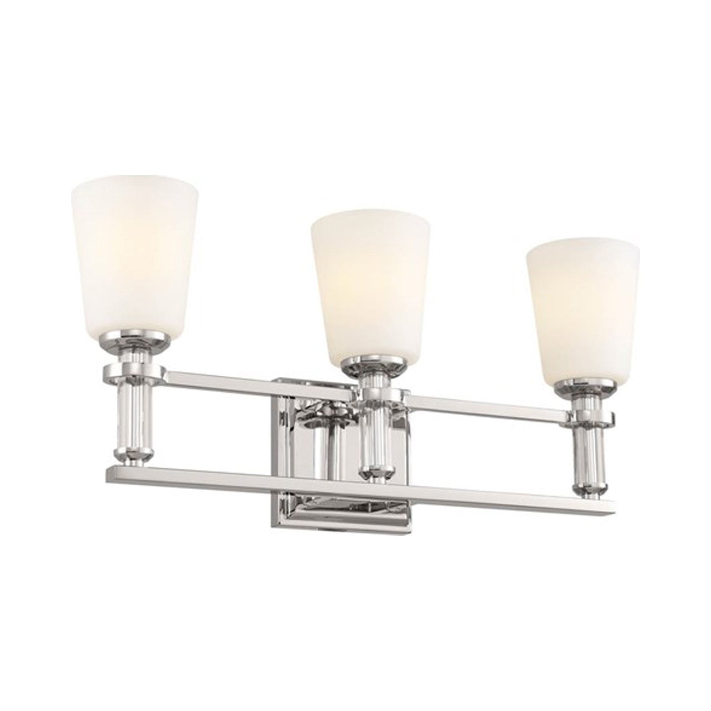 Rosalind Vanity Wall Light in Polished Nickel (3-Light).
