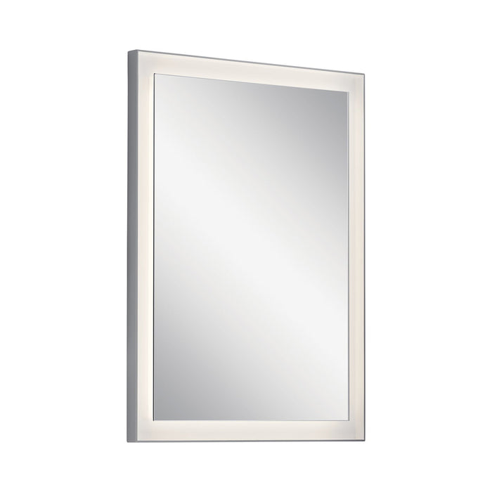 Ryame LED Mirror in Rectangular/Matte Silver (Small).