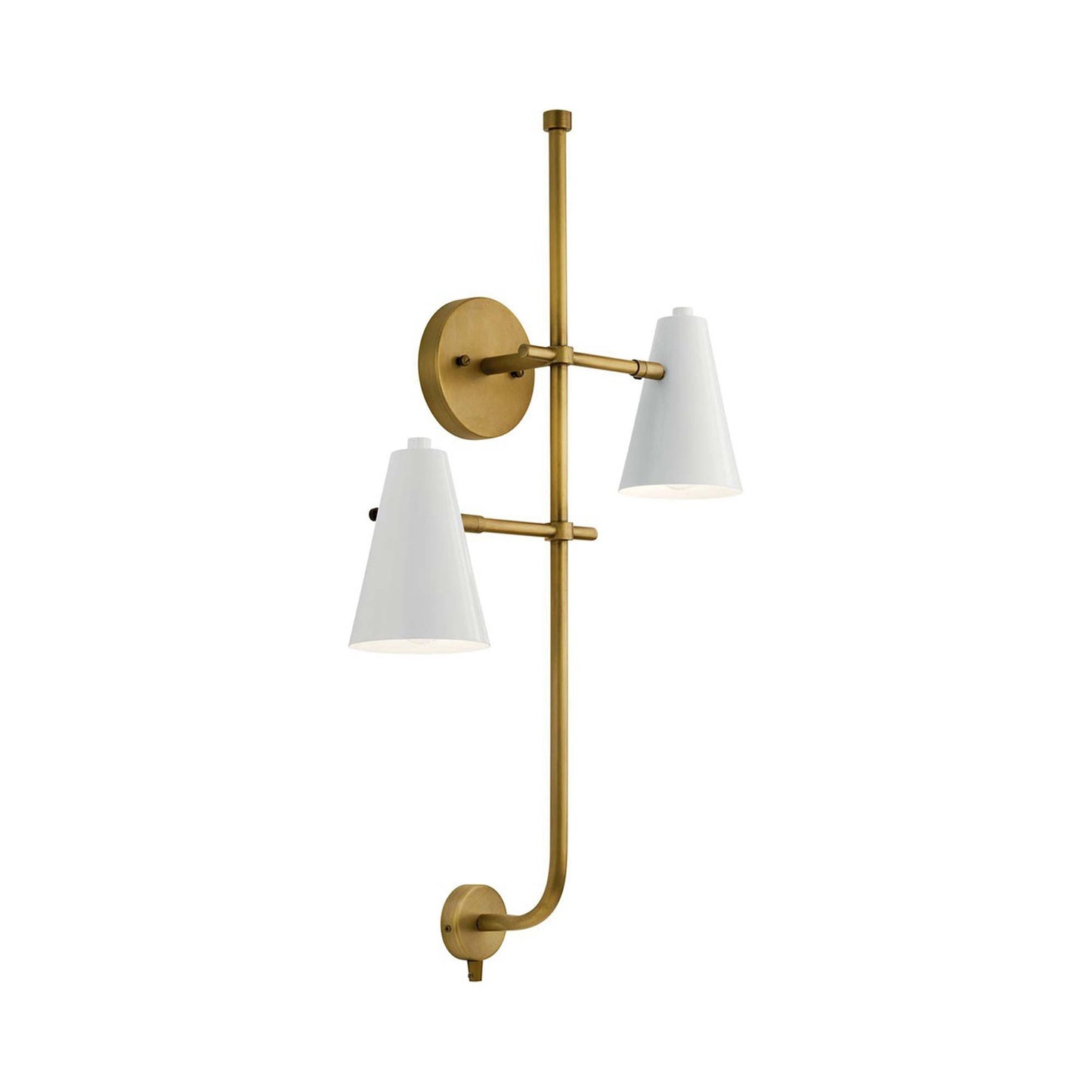 Sylvia Wall Light in White Shade.