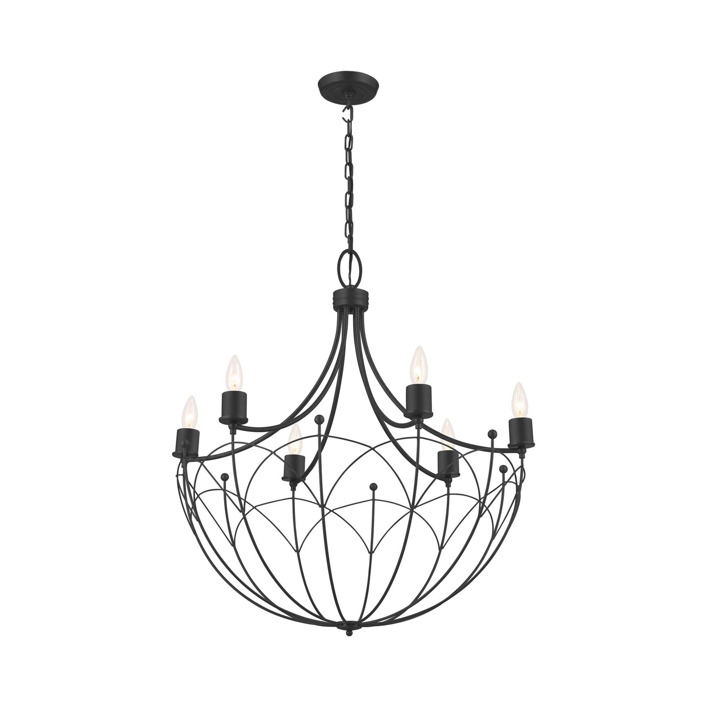 Topiary Chandelier in Textured Black.