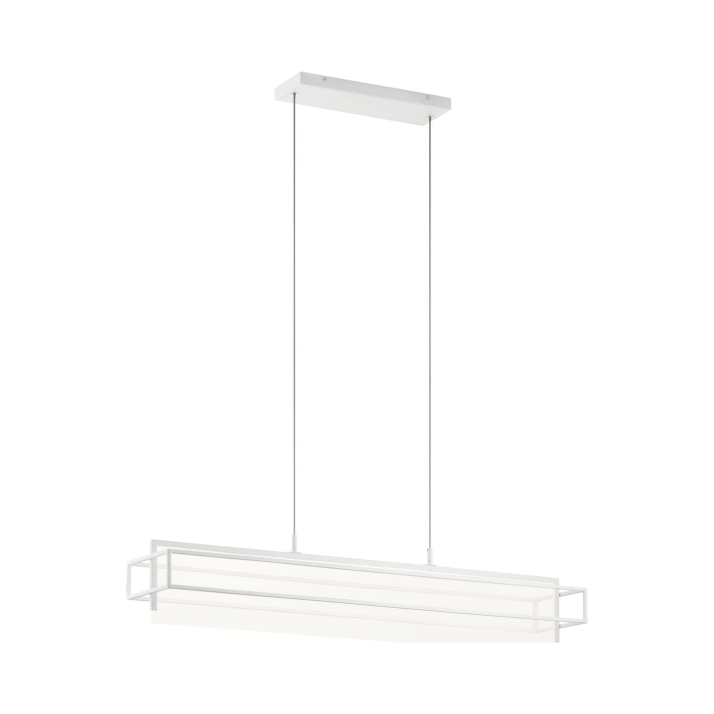 Vega LED Linear Pendant Light in White.