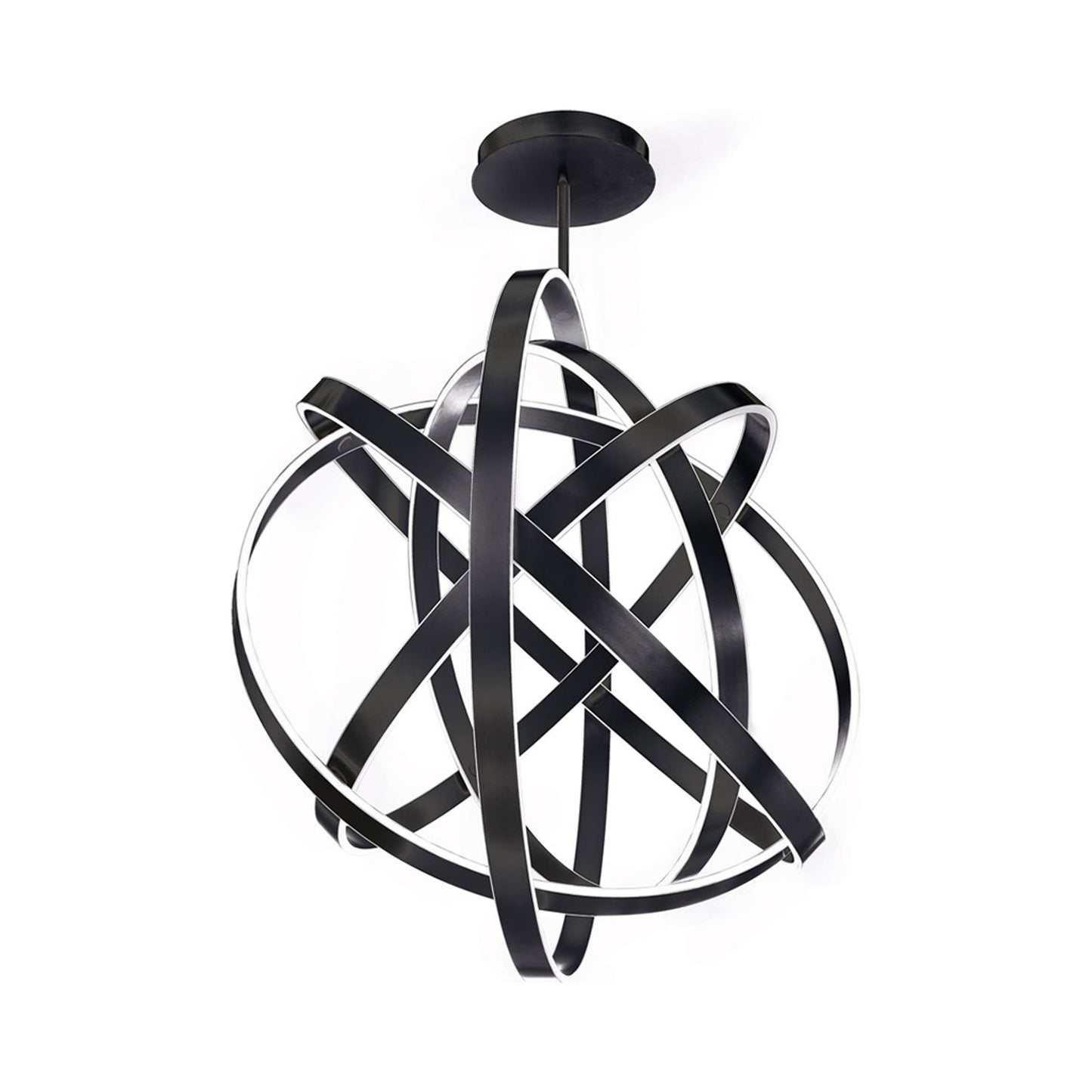 Kinetic LED Chandelier in Black.