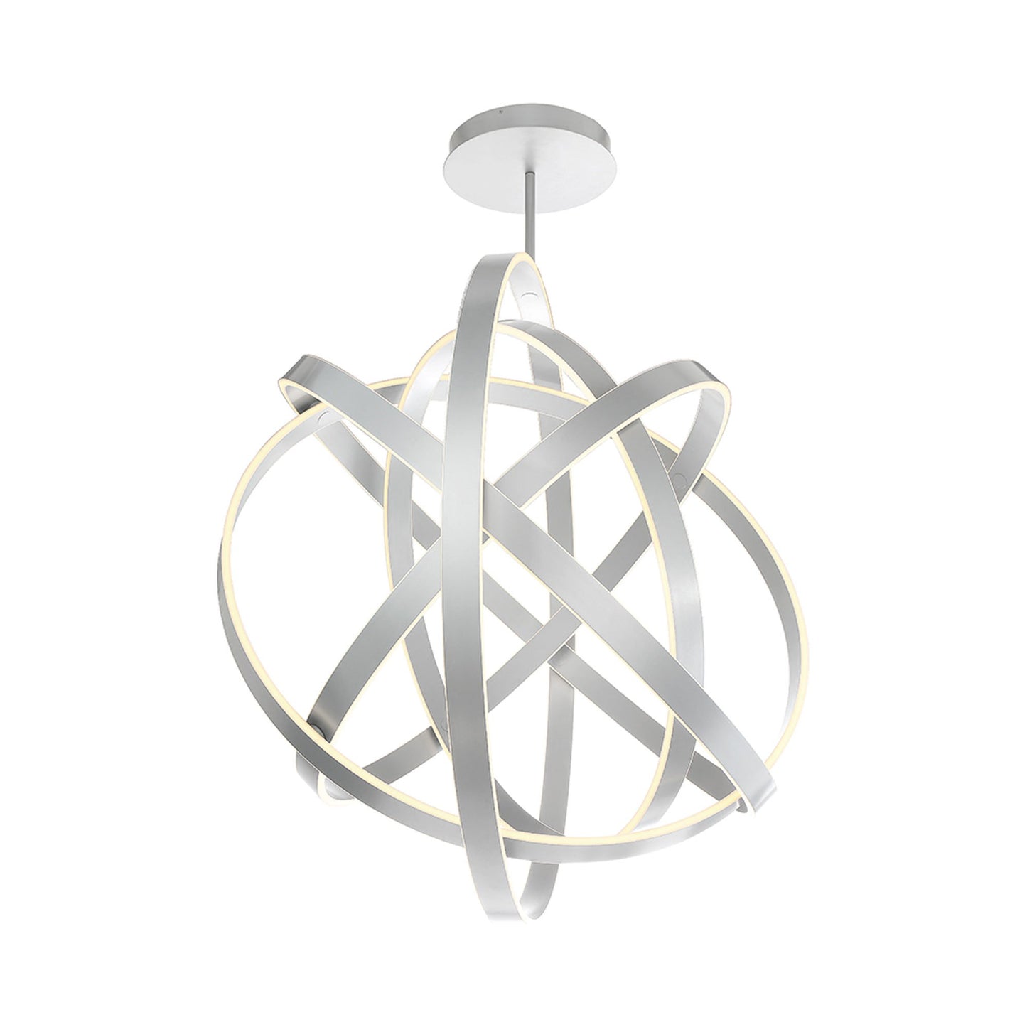 Kinetic LED Chandelier in Titanium.