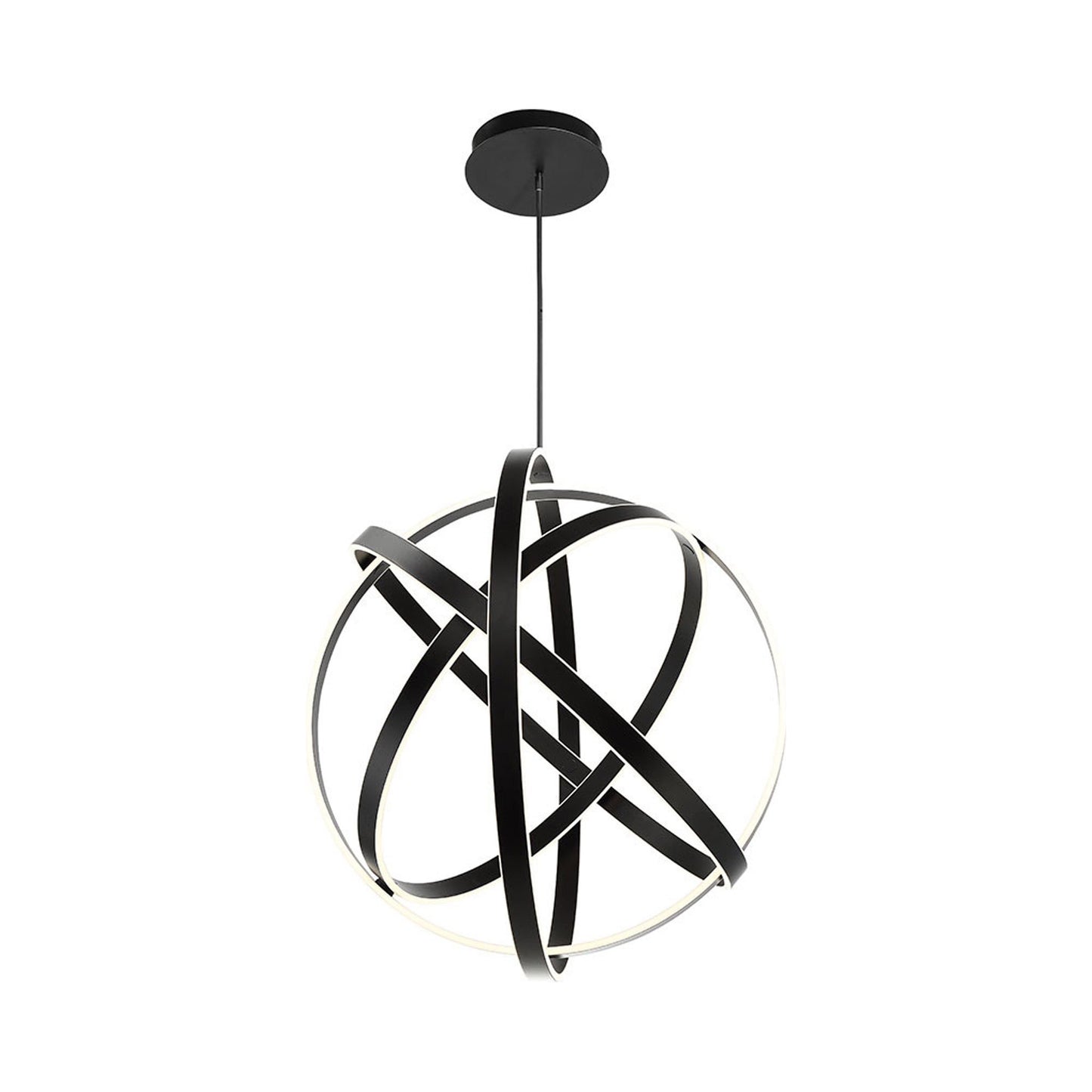Kinetic LED Pendant Light in Black (Large).