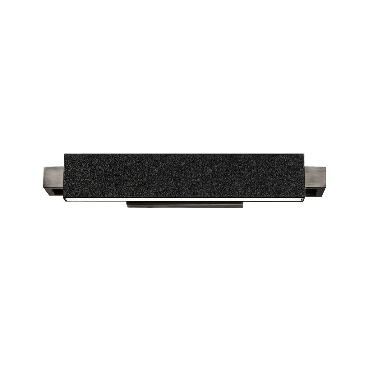 Kinsman LED Bath Vanity Light in Small/Pebbled Black/Brushed Nickel.