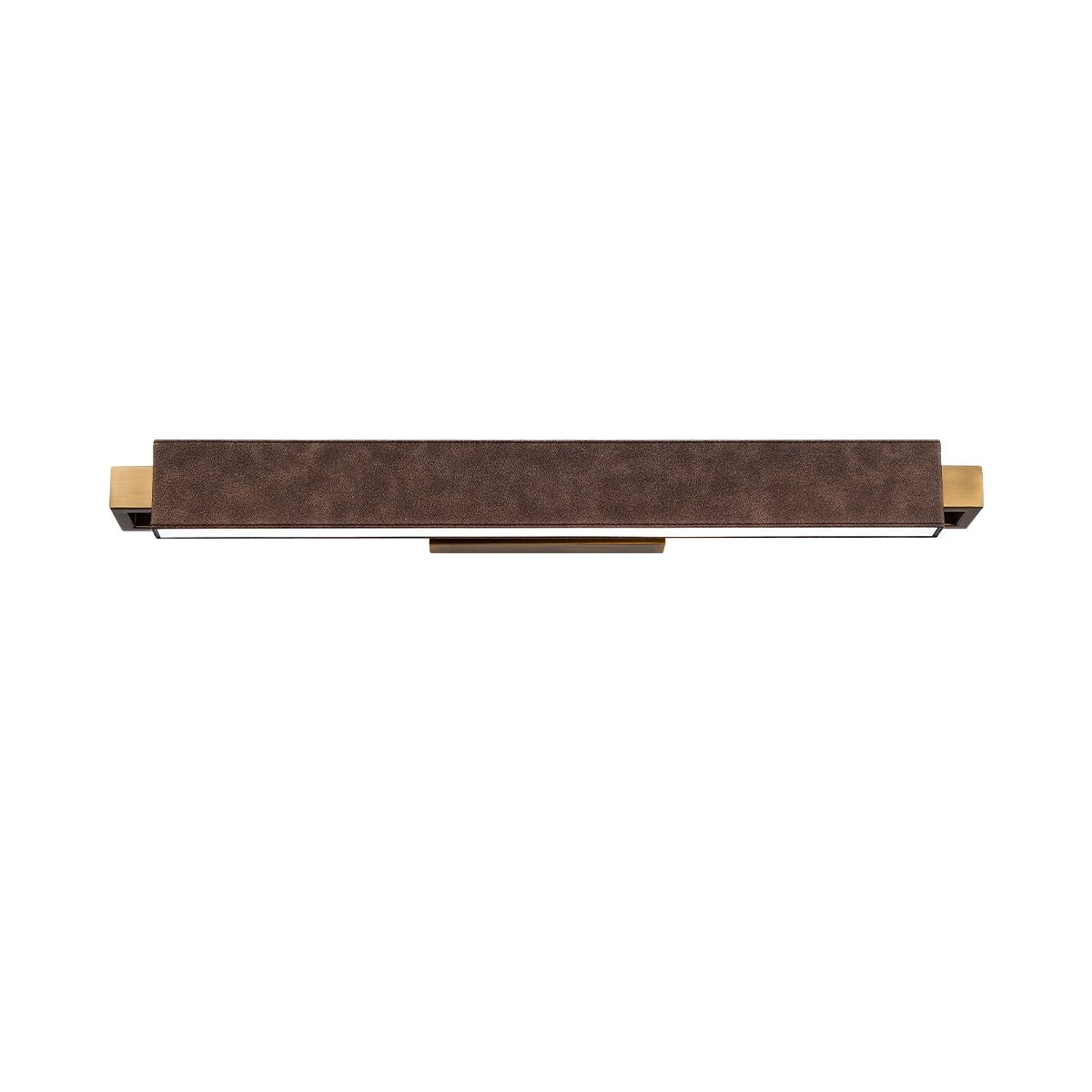 Kinsman LED Bath Vanity Light in Large/Warm Brown/Aged Brass.