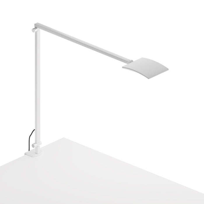 Mosso Pro LED Desk Lamp in White/Slatwall Mount.