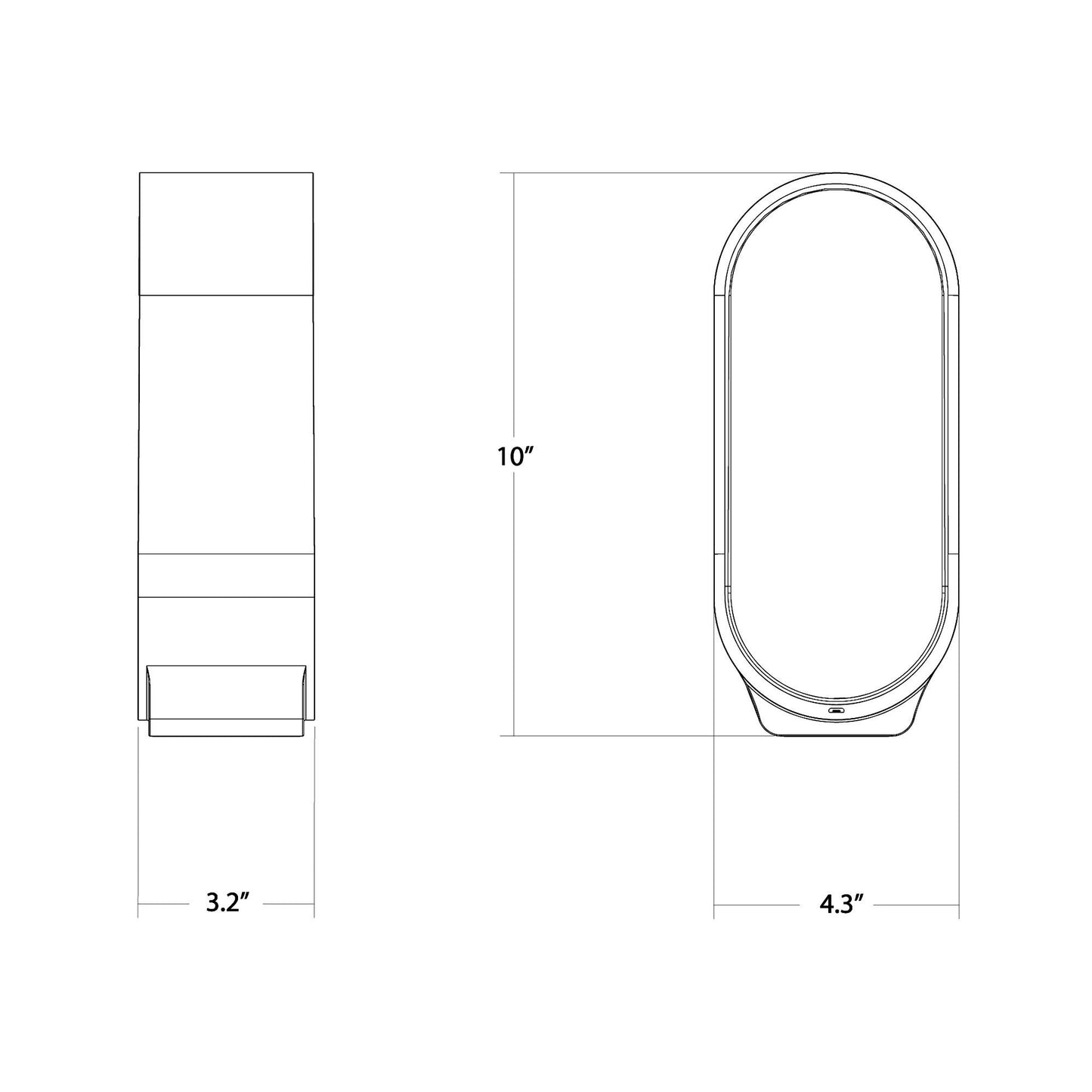 Mr. GO! Outdoor LED Lantern - line drawing.