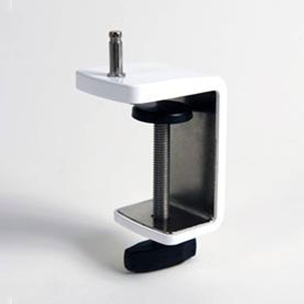 One-piece Desk Clamp in White.