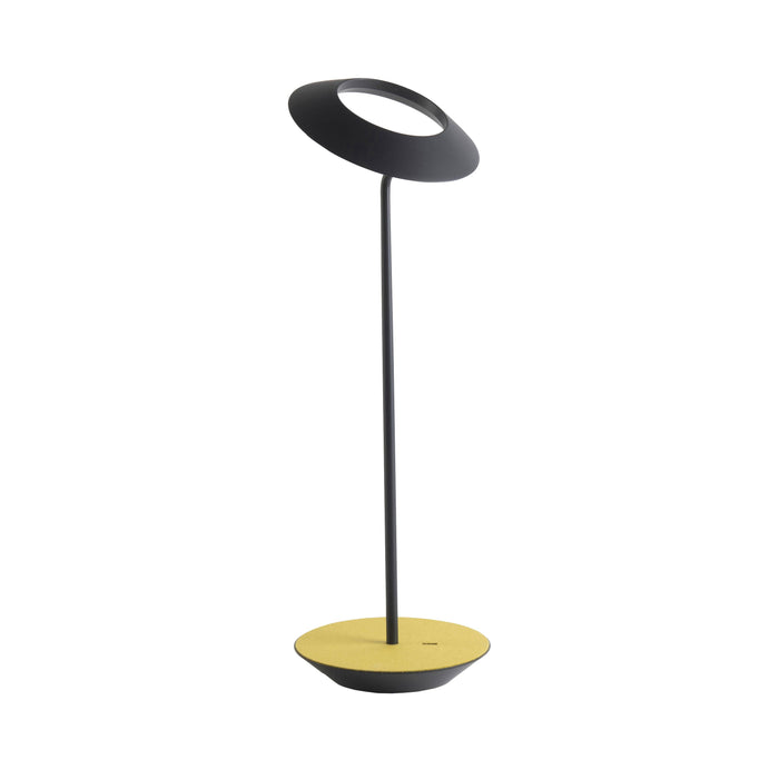 Royyo LED Desk Lamp in Matte Black and Honeydew Felt.