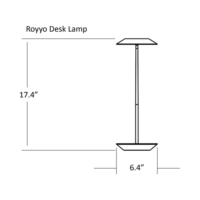 Royyo LED Desk Lamp - line drawing.
