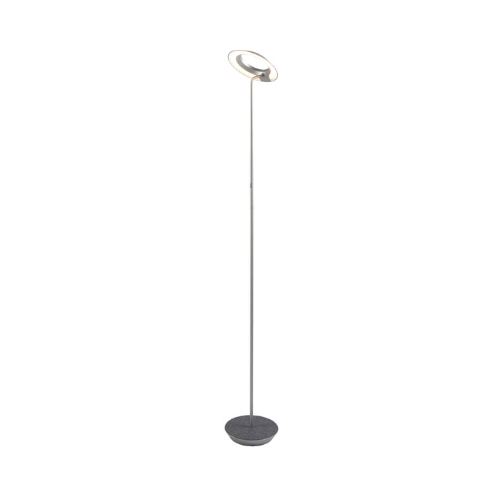 Royyo LED Floor Lamp in Silver and Oxford Felt.
