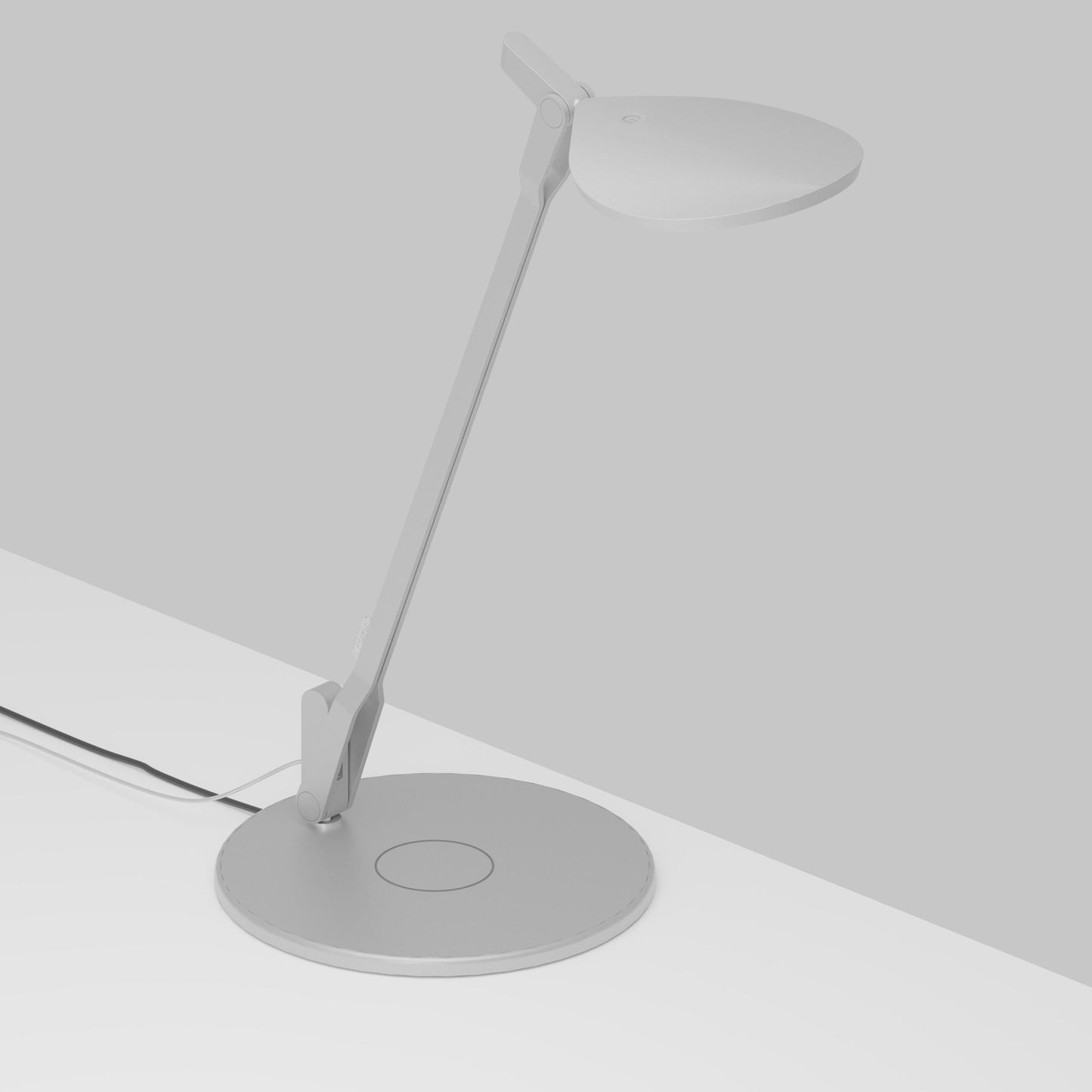 Splitty LED Desk Lamp in Silver (Wireless Charging Base).